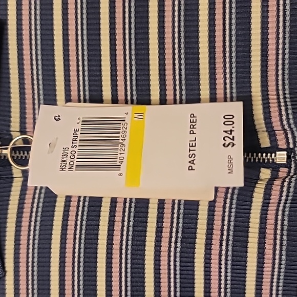 NWT Striped Crop Polo - Picture 3 of 7